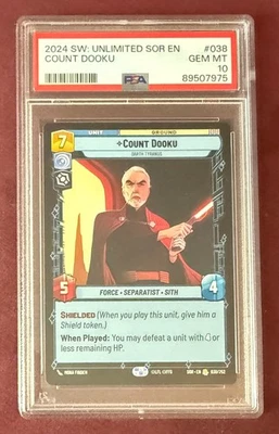 2024 Star Wars Unlimited Spark of Rebellion Count Dooku #038/252 PSA 10 English - Image 1 of 2