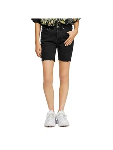 WE THE FREE Womens Black Frayed High Waist Shorts Size: 24 Waist - Picture 1 of 3