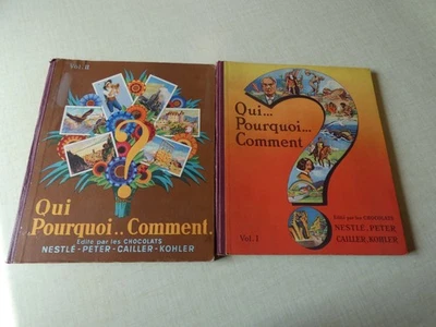 2 album QUI POURQUOI.. COMMENT - Ed Chocolats NESTLE, complet - Photo 1/4