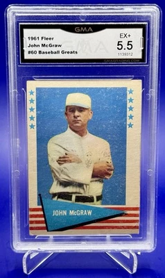 John McGraw - 1961 Fleer Baseball Greats #60 - GMA 5.5 - HOF - Image 1 of 2