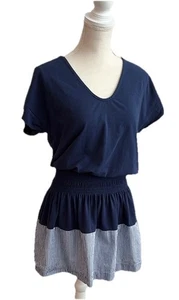 Neu mit Etikett Vineyard Vines einteiliger Pullover marineblau/weiß Kurzarmkleid Größe S - Bild 1 von 5