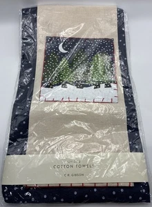 C.R. Gibson | Toalla de té Midnight Snow - Juego de dos - Imagen 1 de 5