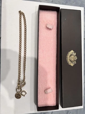 Juicy Couture Gold-Tone Necklace with Heart, Horseshoe & “Lady Juicy” Charms - Image 1 of 3