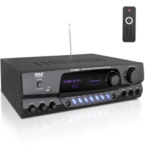 Pyle Home Theater Wireless BT Streaming Receiver Amplifier w/ FM/USB 200W - Picture 1 of 7