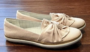 Zapatos sin cordones planos baretraps Vally rosa blanco de lona para mujer 8,5 - Imagen 1 de 10