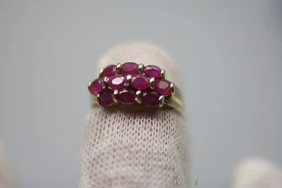 ¡HERMOSO! ANILLO RUBÍ GENUINO ORO AMARILLO MACIZO 14k de colección 2,5 quilates talla 7 3,2 GR Foto 1 de 4