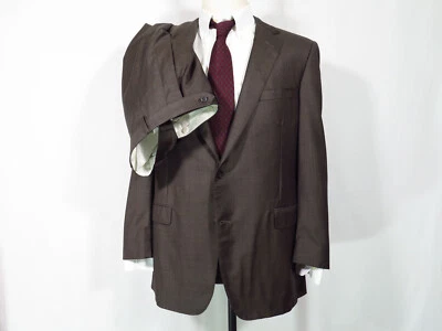 Samuelsohn for Saks Yardley Fit Brown Super 110 Italian Wool Suit 46L, 40W x 32L - Image 1 of 4