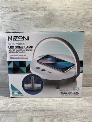 NiZoni LED DOME LAMP with Wireless Phone Charger & HD Audio Speaker. (NEW) - Image 1 of 4