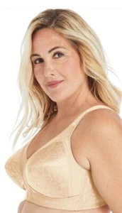 Excellent Playtex Beige Wireless Full Coverage Bra Size: 42D - Picture 1 of 8