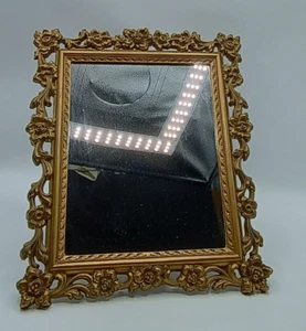 Vintage Syroco Wood Gold Ornate Tabletop / Wall Hanging Mirror Hollywood Regency - Picture 1 of 12