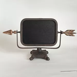 Tabletop Chalkboard Sign Rustic Metal Frame Countertop Message Board Note Clip - Picture 1 of 9
