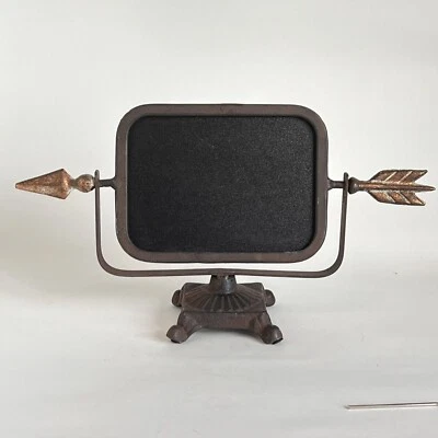 Tabletop Chalkboard Sign Rustic Metal Frame Countertop Message Board Note Clip - Image 1 of 4