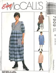 1990's McCall's Maternity Dress,Top,Shirt,Pants Pattern 7909 Size 8-12 UNCUT - Bild 1 von 2