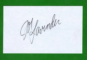 Tarjeta índice firmada 3x5 Joe Lavender NFL Super Bowl XVII campeón Redskins C11230 - Imagen 1 de 1