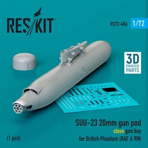 SUU-23 20mm gun pod (close gun bay) for British Phantom (RAF & RN) 1pcs 1:72 - Picture 1 of 4