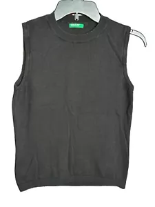 United Colors of Benetton Vest Women’s Small Sleeveless Vest Top Black #AB10-5 - Picture 1 of 9
