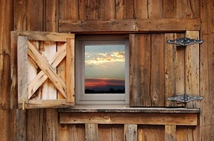 Carta da parati fotografica TESSUTO-FINESTRA IN LEGNO TESSUTO (1227S) carta da parati parete su misura soggiorno XXL - Foto 1 di 1