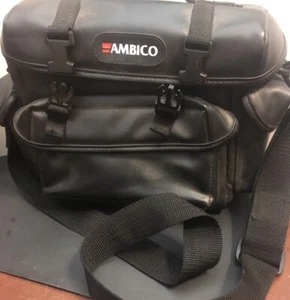 Ambico Black Camera Bag 14w"x9t"x7d" Mint with Strap very Nice Condition - Picture 1 of 5