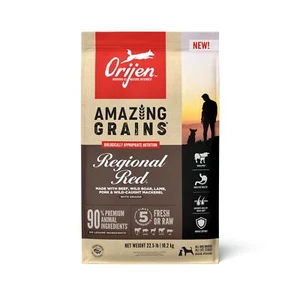 ORIJEN Amazing Grains Regional Red Dry Dog Food 22.5 lb High Protein Blend - Picture 1 of 8
