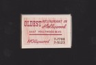 Rare Musso & Frank Matchbook HOllywood 7-7788 Restaurant