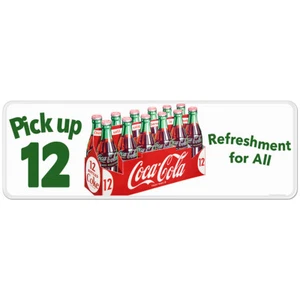 Pick Up 12 Coke Refreshment For All Decal 50s Style Officially Licensed Made US - Picture 1 of 6
