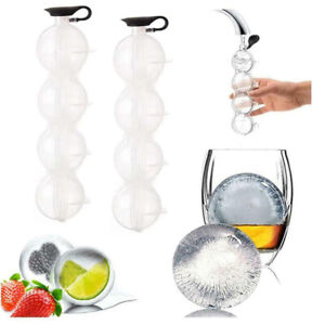 2.2" Round Ice Cube Ball Maker Tray Silicone Sphere Mold Bar Whiskey Cocktails*