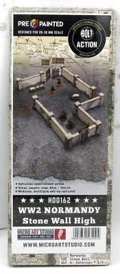 Micro Art Studio H00162 WW2 Normandy Stone Wall High (Bolt Action) Terrain Kit - Image 1 of 4