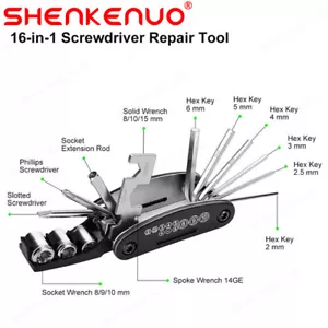 Motorcycle Parts Repair Tool Accessories Multi Hex Wrench Screwdriver Allen Key - Picture 1 of 15