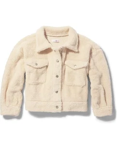 Sugar & Jade Girls' Teen Oversized Button Front Sherpa Jacket Size Large - Picture 1 of 5