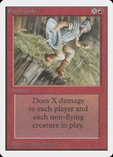 1x Earthquake -Played- Unlimited Edition MTG