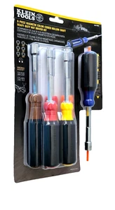 Klein Tools 6-pc Magnetic Color-Coded. Hollow Shaft Nut Driver.new - Picture 1 of 6