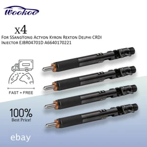 4pcs EJBR04701D A6640170221 Diesel Injector For Delphi Ssangyong Actyon Kyron - Picture 1 of 10