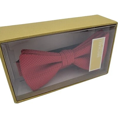 Michael Kors Men's Red Designer Fashion Adjustable Self-Tie Bow Tie - Image 1 of 2