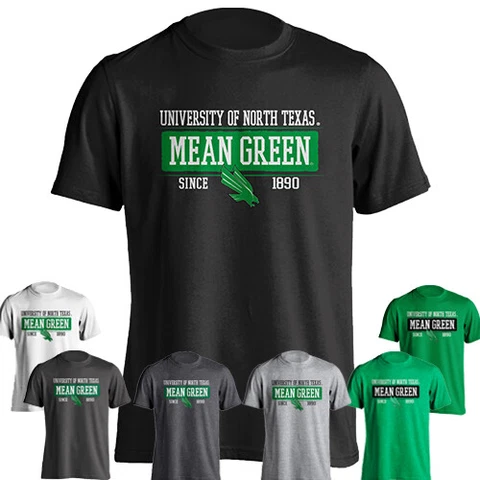 University of North Texas UNT Mean Green Since 1890 Short Sleeve T-Shirt Cover