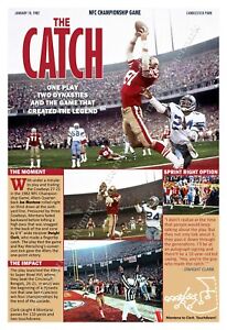 ‘THE 1982 CATCH’ HELPED CREATE A 49ERS DYNASTY 13"x19" COMMEMORATIVE POSTER