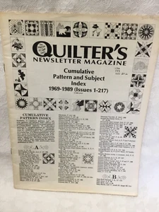 Quilters Newsletter Magazine INDEX  1969 - 1989 issues 1 - 217 - Bild 1 von 4