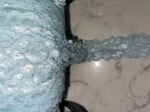 5 yardas azul bebé pálido galoón elástico costura artesanal lencería encaje 1,5" de ancho - Imagen 1 de 2