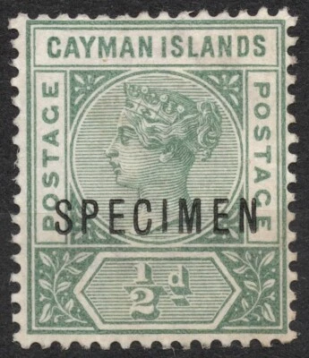Sg: KY 1 1900 1/2 Br. Penny (antiguo) Islas Caimán Reina Victoria más. ESPECIMEN Foto 1 de 2