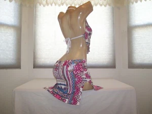 New Stripper Exotic Dancer Chains Mini Skirt & Drape Top Set S/M Stripperwear - Picture 1 of 7