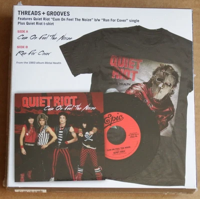Quiet Riot Cum On Feel The Noise 7" Vinyl Record + Metal Health Shirt XL 2012 - Image 1 of 4