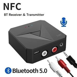 2 In 1 Bluetooth 5.0 Transmitter Receiver NFC 3.5mm AUX Wireless Audio Adapter - Photo 1/8