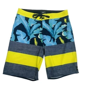 Vans Größe 30 Boardshorts mehrfarbig Kordelzug Taille Blumenmuster Farbblock - Bild 1 von 10
