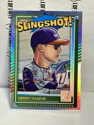 Denny Hamlin 2025 Donruss Racing NASCAR Slingshot SSP Estuche Hit #7 Foto 1 de 2