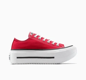 Converse W Chuck Taylor All Star Double Stack Sneakers Shoes Red A16515C US 3-11 - Picture 1 of 7