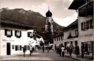 Postal Oberammergau ALEMANIA escena callejera RPPC 922 - Imagen 1 de 2