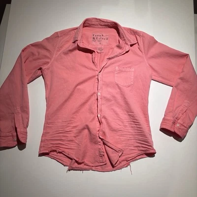 Camisa Frank & Eileen Barry Manga Larga Con Botones Talla L Denim Rosa Envejecido Foto 1 de 4