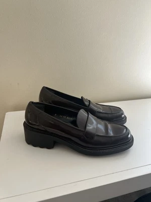 Mocasines de tacón grueso marrón oscuro Robert Clergerie Foto 1 de 4