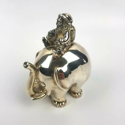 SCULTURA STATUA STATUINA ELEFANTE FASANO GIOIELLI TORINO ARGENTO R 900 NATALE - Immagine 1 di 4