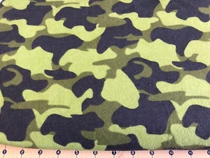 Camouflage Green 44” X 43”  Flannel fabric #1359 - Picture 1 of 1