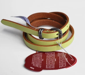 EDC by ESPRIT 1 cm schmaler Leder-Gürtel Grüngelb Apricot Flieder Gr 85, 90, 95